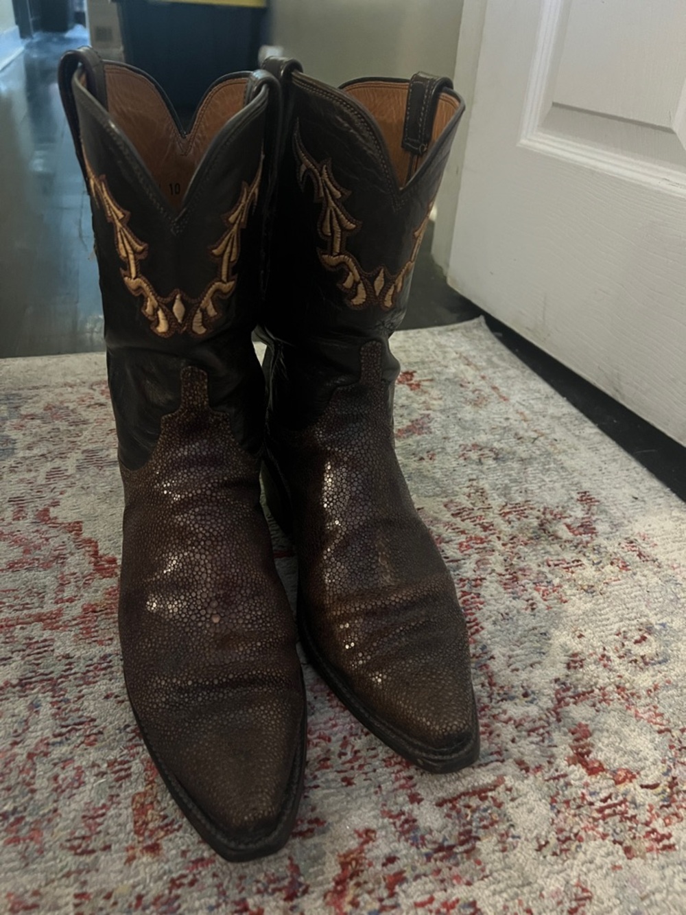 Lucchese 1883 Chocolate Stingray 10B N4028